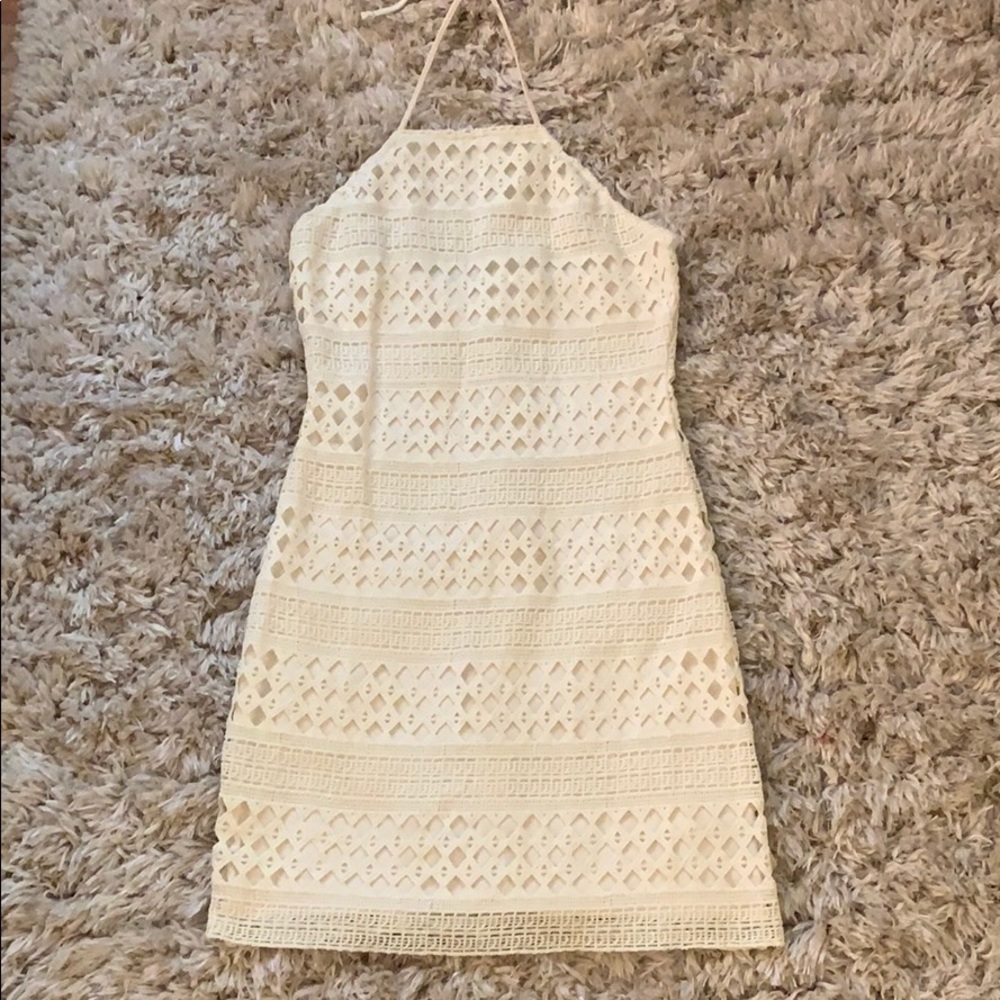 Quality white lace dress halter top